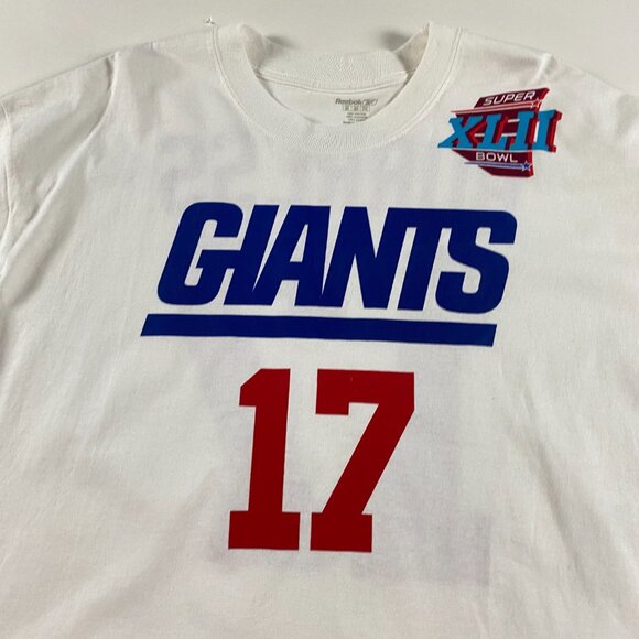 NWOT New York Giants Plaxico Burress T Shirt Men's 2XL Super Bowl XLII Reebok - Picture 3 of 13